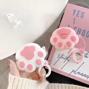 Cat Paw Print AirPods Earphone Case Skin White - AirPods 1/2