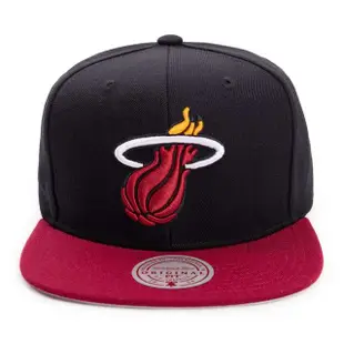 【Mitchell & Ness】NBA Team 2 Tone 2.0 Snapback NBA 經典平帽沿 熱火 黑(Snapback 經典平帽沿 棒球帽)