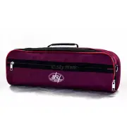 SKY Brand High Quality Flute Hard Case COVER with Pocket/Handle/Strap(Burgundy)