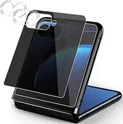 [Anbzsign] for Motorola Razr 40 Ultra (2023) [2 Pack] Privacy Screen Protecto rWith [2 Pack] Camera Lens Protector, Anti-Spy 9H Hardness Tempered Glass