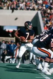 Bob Avellini Chicago Bears drops back to pass at an NFL football g- Old Photo 1