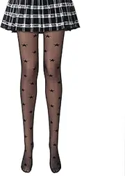 [ValueBargain] Star Tights, Black Patterned Tights, Star Fishnets for Women Everyday Use