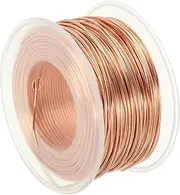 uxcell 121.39 Feet Solid Bare Copper Wire,18 Gauge 99.9% Pure Copper Wire 1.02mm Soft Beading Wire Metal Plant Stem Ties for Jewelry Craft (37m)