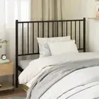 King Single Metal Headboard Black 107cm Stylish Bed Frame Bedroom Furniture