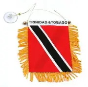Trinidad Tobago Mini Banner Flag Flags Cars Home Window Rearview Mirror TNT