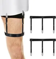 [EupHHonycs] Shirt Stays for Men Adjustable Elastic Shirt Holders Shirt Tucker with Elastic Garters Shirt Clips Suit Accessories Mens Shirt Holders Belt Suspenders Keep Shirt tucked in for Men Women Police, Black