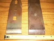 Lot of 2 Vintage Wood PLANE BLADES Stanley and Sandusky.
