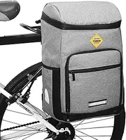 3-in-1 ycle Insulation Bag Reflective Rear Rack Pannier Water-Repellent Bike Shoulder Backpack Grey One Size