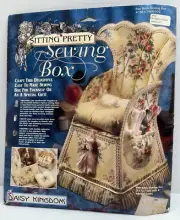1994 Daisy Kingdom Sitting Pretty Sewing Box Basic Kit Fan Back Chair Victorian