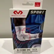 2 Pack | McDavid Arm HEX Tech | Padded Shooter Sleeve | White - Large/XL