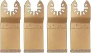 LT Easiyl 4pcs Swinging Hard Alloy Multi Tool Slurry Removal Blade Hard Alloy Saw Blade Used for Removing Grout and Cutting Mud 90x34mm Gold