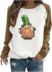 [MODINK] Ladies Zippe Hoodies Womens Casual Long Sleeve Crew Neck Printed Pullover Hoodless Sweatshirts Fit Blouse Ladies Light Weight Sweat Shirts