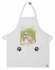 Cocker Spaniel Two Pocket Bib Apron by Mary Badenhop