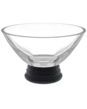 Barski Glass Clear/Black Footed Bowl