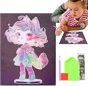 Rhinestone Painting Kit | Princess Paint Gem Dots Kits, Anime Girl Gem Art Kit, Kids Arts and Crafts, Gem Dots Paintings Kit for Adults Beginner