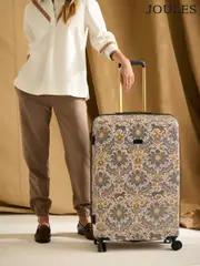 Joules Damask Print Large Four Wheel Hard Shell Suitcase (AA8667) | $459