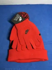 Nike Big Kids' Unisex Futura Beanie and Glove Set OS, University Red/Black