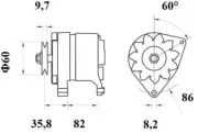 Mahle Alternator for Ford Fiesta 1.4 1.4L FUF,FUG,FUJ 3.89- - 12.96
