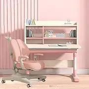 Ergonomic Height Adjustable Children Kids Study Desk Chair Set 80cm Blue Pink AU Pink(Desk+Chair)