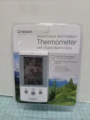 Oregon Scientific THT312 Wired Thermometer Digital Alarm Clock NEW SEALED