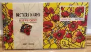 BROTHERS IN ARMS "LEST WE FORGET" PIN/PNC (1 OF ONLY 2024) WORLD WIDE RELEASED.