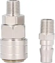 Plated Steel Air Coupler Self Locking Quick Connect Pneumatic Hose Fittings for Industrial Supplies (Self-Locking Quick Connection 1/4 of The Outer)