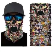 Neck Gaiter Face Mask Fishing Sun Headwear Protection Skeleton Halloween