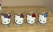 Sanrio Hello Kitty Set of 4 Shot Glasses Glassware NEW
