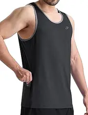 [EZRUN] Mens Tank Tops Quick Dry Workout Muscle Sleeveless Shirts for Summer Bodybuilding Running Fitness Training