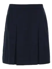 Girls Navy 2 Pleat Skirt - SNR