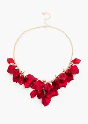 [Taking Shape] Taking Shape Standout Petal Necklace in RED - Women's Accessories Red