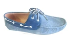 Faranzi Boat Driving Shoes loafers Slip-on Moccasin Navy Blue/Denim Canvas F4804