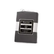 NNEDSZ Revive Charcoal 100% Cotton Jersey Super Soft Fitted Sheet Combo Set Doub