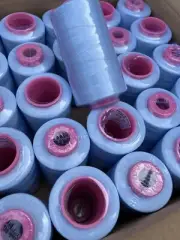 50 Spools Baby Blue Serger Sewing Quilting Threads T27 Quality 100% Polyester