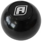 Aeroflow Billet Round Black Gear Knob Shift Shifter Ball 1/2"-20 - AF72-9900BLK