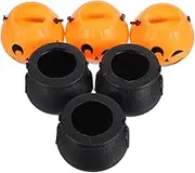 VERDANVERSE 6pcs Small Halloween Pumpkin Buckets Trick Treat Containers for Versatile Storage Pails with Realistic Design for Halloween Parties and Decorations