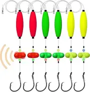 Dovesun Catfish Rigs Catfish Float Rigs 6PCS Catfishing Tackle Santee Rig 5/0 6/0 7/0 8/0 Circle Hooks for Peg Floats Catfish