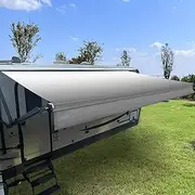 SHADEPLUS RV Awning Fabric Replacement, 16oz Heavy Duty Waterproof Vinyl, Universal RV Awning, Grey Fade, 16'2''
