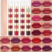5 In 1 Matte Lipstick Velvet Red Lip Tint Long Lasting Non-stick Cup Lip Gloss⊱