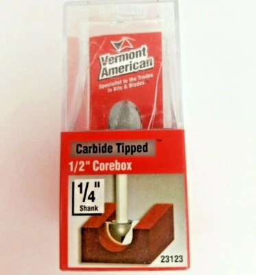 Vermont American 1/2” Corebox Carbide Tipped Router Bit New 23123