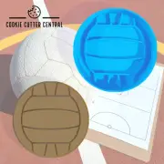 Netball Cookie Cutter and Embosser - 6.5cm round