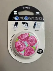 Original Popsocket Peony Roses Flower Print Phone Grip New
