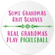 Real Grandmas Play Pickleball - 100 Pack Circle Stickers 3 Inch - Dink Game