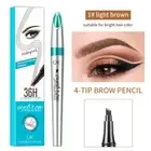 4 Points Eyebrow Pen 3 Colors Liquid Brow Pencil Dark Brown Microblading Eyebrow
