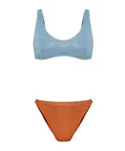 sparkling two-tone bikini XL,L,M Blue