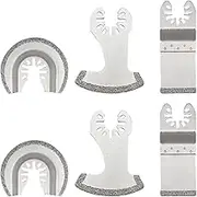 6 PCS Diamond Multi Tool Blades, Oscillating Multi Tool Tile Cutting Blade Set,Diamond Grout Remover Blade,Masonry Multi Tool Blade for Grout Removal and Tile Cutting