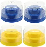 Minkissy Sanding Head Storage Box Nail Drill Bits Organizer Drill Bit Holder for Nails Compact and Durable