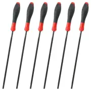 6Pcs Chainsaw Chain Sharpening File 13/64-Inch(5.2mm) with Black Steel Sharpener