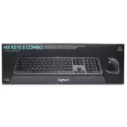 Logitech MX Keys S Bluetooth Combo Keyboard,Mouse,Palm Rest - Graphite (920-0116