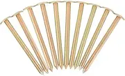 10pcs Measuring Nails Property Line Markers Metal Metal Marks Stake Survey Markers Yard Stakes for Marking Survey Spike Garden Steel Nail Property Ground Pegs Golden Galvanized